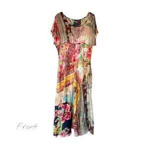Johnny Was Patchwork Silk Maxi Dress – Size 1X - Unworn